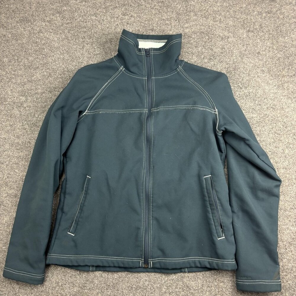 Columbia Jacket Womens Large Dark Teal Softshell‎ Fleece Lined Full Zip WL6436